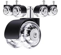5PCS Universal Mute Wheel Office Chair Caster Swivel Rubber Soft Safe Rollers Furniture Hardware Chair Wheels for Desk Office