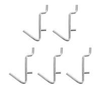 5pcs V Shape Pegboard Hook Stainless Steel Space Saving Display Rack | Easy to Install, Silver Finish, Practical Wall Storage Hook, Comfortable Touch, for Board Systems