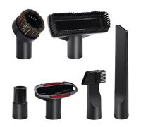 5Pcs Vacuum Attachments Accessories 32mm/35mm Vacuum Attachments Replacement Include PP Hair Combination Brush 2 in 1 Long Flat Suction Sofa Suction Horse Hair Round Brush for Henry Hoover Attachment