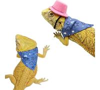 5Pcs Valentine's Day Bearded Dragon, Lizard Valentines St Patricks Hats Bandanas Outfits for Bearded Dragon Lizard Hamster Guinea Pig Small Animal(C)