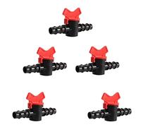 5Pcs Valve Regulators Plastic Drip Irrigation Switch Valves Straight Hose Stop Valves Hose Connectors Barbed Valves Drip Irrigation Tubing Valves for Garden