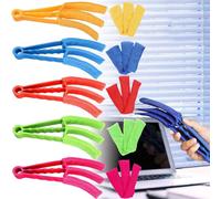 5PCS Venetian Blind Cleaner Tool, Venetian Blinds for Windows with Removable Sleeves Multi-Purpose Cleaning Tools for Blinds Air Conditioners Dust Ceiling Fans Car Vents Five colors