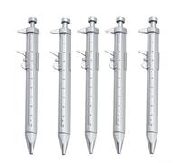 5PCS Vernier Caliper Pen Combining Measurement Tool and 1 0mm Gel Ink Roller Ball for Stationery Use (black)
