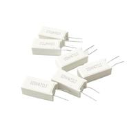 5PCS Vertical Cement Resistors 10W 13K-200K ohm Wirewound Resistors for Power Adapter, Audio Equipment, and More(50R)