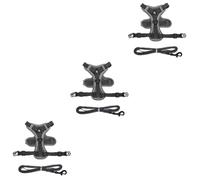 5pcs Vest Type Cat Walking Leash Small Dog Vest Dog Vest Harness Pet Harness Puppy Collar and Leash Cat Harness Dog Walk (Grey 20X19X1CMx3pcs)