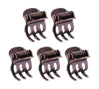 5PCS Vintage Alloy Metal Punk Mini Bangs Mini Hair Claw Barrettes, Hair Clamp Antique Side Bangs Clip Headress(E)