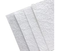 5Pcs Vintage Crepe Paper Scrapbooking Decoration Journal Collage DIY Diary Bookmark Floral Tissue Craft Materials for Writing Drawing Scrapbooking(White)