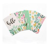 5Pcs Vintage Flower Kawaii A5 A6 Loose Leaf Spiral Binder Index Separator Page Dividers, Indexing Cards Binder Index Page(A6-Tropical Style)