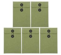 5pcs Vintage Kraft Paper Envelope with Button Tie Closure