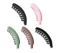 5Pcs Vintage Leopards Print Banana Hair Clip for Women Nonslip Grip Practical Hairs Accessories for Thin Strong Grip Banana Clip