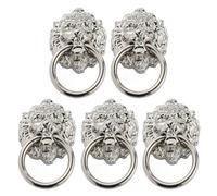 5pcs Vintage Lion Head Pull Handle Zinc Alloy Furniture Replacement
