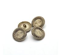 5pcs Vintage Round Shank Retro Metal Pattern Button Sewing Clothing Handmade Crafts Accessories Decoration