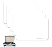 5PCS Vinyl Record Cleaning Cloth, Anti-Static CD Cleaning Cloth, Ultra-Fine Fibre Cloths, Suitable For Records, VCD DVD Player，Camera Lenses, And Glasses. (White, 24x16.5CM)