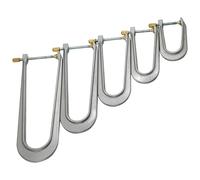 5Pcs Violin Bass Bar Clamps, Professional Aluminum Alloy Luthier Tools for Bridge Repair, Crack Fixing, and Bass Bar Installation for Violin, Viola, Cello - Bridge Clamp