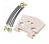 5Pcs Violin Tail Gut Tail Cord Gut Cord Nylon With Violin Bridge Maple 4/4 Size Violin Fitted Bridge Parts