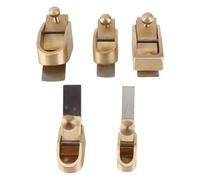 5Pcs Violin Thumb Planers, 8 10 12 14 16 18mm Blade Width, Brass Miniature Violin Woodworking Thumb Planer Set for DIY Viola Cello Wooden Instrument