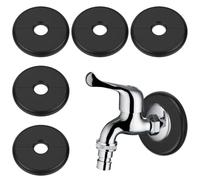 5Pcs Wall Split Flange Round 70x70mm Plastic Plumbing Cover Plate for Buckle 17mm Water Pipes, Self Adhesive Pipe Hole Cover