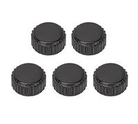 5Pcs Watch Crown Parts, Assorted Watch Crown Accessory, Stable Flat Holes Durable Steel Replacement Crowns with Black Finish for Professional Watch Repair Tool Kit (6.5mm flat hole)