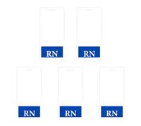 5Pcs Waterproof Acrylic RN Badge Assistant Registered Nurse CIdentification Card Holder with Color Coded Bold Text Nurse Card Owner