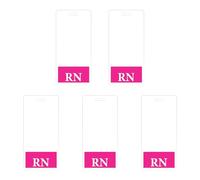 5Pcs Waterproof Acrylic RN Badge Assistant Registered Nurse CIdentification Card Holder with Color Coded Bold Text Nurse Card Owner
