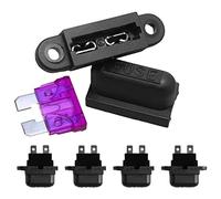 5pcs Waterproof Auto Standard Middle Fuse Holder + 1-50A Car Boat Truck ATC ATO Blade Fuse 3A 5A 10A 15A 20A 25A 30A 35A 40A 50A Protected circuits