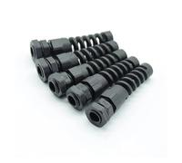 5pcs Waterproof M12 PG7/PG9/PG11 Cable Gland Connector Plastic Flex Spiral Protector for 3.5-6mm Wire Thread(Noir,PG7)