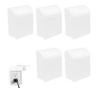 5PCS Waterproof Plug Socket Covers, Self Adhesive Socket Switch Guard, 86 Type Single Socket Cover, Dustproof Electrical Outlet Protector, Baby & Pet Proof Design