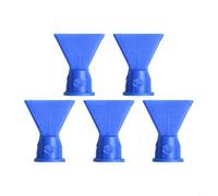 5pcs Wave Shape Silicone Cone Caulking Spare Nozzle Set, Flat Nozzle Replacement Parts, Blue Silica Gel