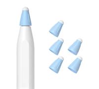 5Pcs Wear Resistant Silicone Fiber Tip Cover Pencil Nibs Protector For Pencil 1/2/3 Drawing Noiseless Touchable Screen Capacitive Pen Cover