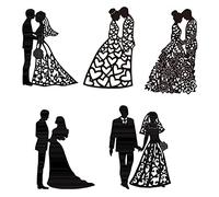 5PCS Wedding Groom Bride Metal Cutting Die Template for Scrapbook DIY Craft Photo Album Card and Invitation Card Paper Card Decoration Embossing