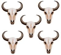 5Pcs Western Long Horn Cow Balloons/19Inch Cowboy Longhorn Aluminium Foil Balloon for Party Wall/Last Rodeo Bachelorette Party Supplies/Western Party Decorations/Cow Skull Wall Decor