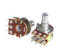 5PCS WH148 6Pin 15mm Linear Potentiometer B1K B2K B5K B10K B20K B50K B100K B500K with Nuts and Washers Kit Variable resistor(500K Ohm)
