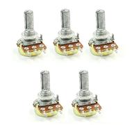 5PCS WH148 Potentiometer 1K 2K 5K 10K 20K 50K 100K 500K 1M 3Pin 20mm Shaft Linear Taper Rotary Potentiometer Variable Resistance Electromechanical components (Size : 20K Ohm)