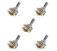 5PCS WH148 Potentiometer 20MM 6Pin 1K 2K 5K 10K 20K 50K 100K 250K 500K 1M Ohm Variable Dual Turn Rotary Carbon Film Resistors Electromechanical components (Size : 1K Ohm)