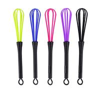 5Pcs Whisk Mixer, Whisk Tool With Plastic Material Lightweight Fit For Salon Barber Hairdressing Hair Color Dye Cream Whisk Kitchen Balloon Mixer With 6 Head Color Choices
