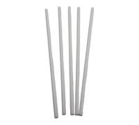 5pcs White ABS Round Rod 250mm Solid Bar DIY(6 * 250mm)