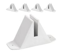 5pcs White Plastic Fence Post Support Base for Garden Fence