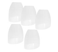 5pcs White Plastic Horseshoe Desk Lamp Shade for Office Bedroom Decor | PP Material, Bright and Eye Friendly Lighting, Protects the Lamp, Suitable for Table Use