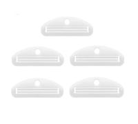 5Pcs White Toothpaste Squeezer,Plastic Toothpaste Tube Squeezer Dispenser,Toothpaste Clips for Saving Toothpaste,Simple and Practical, Kid Friendly,Bathroom Safety, Aids and Accessories,Tube Squeezers