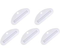 5Pcs White Toothpaste Squeezer,Plastic Toothpaste Tube Squeezer Dispenser,Toothpaste Clips for Saving Toothpaste,Simple and Practical, Kid Friendly,Bathroom Safety, Aids and Accessories