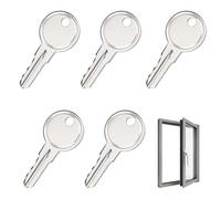 5Pcs Window Keys Replacement Universal, UPVC Window Handle Key Compatible with Securistyle Windows Lock, Replaceable Spare Key for Windows, Sash Windows, Patio Doors