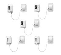 5PCS Window Restrictor Locks, Fridge Code Lock Child Safety Cabinet Latch Stick Cable Window Locks for Door, Drawer, Fridge, Freezer, Windows