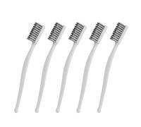 5pcs Wire Brushes for Cleaning, 7.09in Long Stainless Steel Metal Wire Brushes Reinforced Bristle Mini Small Brush Set Tools for Kitchen Industrial Welding Slag Walnut Carving Gaps Rust Removal