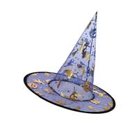 5Pcs Witch Hat 33cm High Pointed Wizard Hat, Blue
