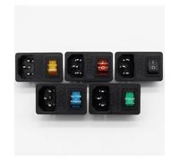 5pcs ! with 10A fuse ! Multicolor Rocker Switch Fused IEC 320 C14 Inlet Power Socket Fuse Switch AC Socket IDGTTLDF(Each color 1 pcs)