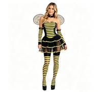 5Pcs Women Bee Costume Halloween Bumblebee Cosplay Accessories (Yellow, S)