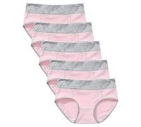 5PCs Women Cotton Knickers Patchwork High Waist Briefs Solid Color Panties Underwear Underpants Ladies Panties Full Coverage Brief Undies Maxi Briefs Assorted Colors Sport Underpants Pink