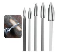 5PCS Wood Carving Bits for Dremel Rotary Tool Woodworking Bits with 1/8” Shank HSS Engraving Hand Milling Sharpener for DIY Carving Grinding Drilling Universal
