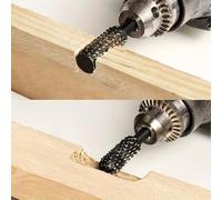 5PCS Wood Carving Bits Set, 1/4" Shank Rotary Burr Rasp Files for Drill, High Carbon Steel Woodworking Tools for Shaping, Carving, Grooving, Polishing, DIY Crafts & Woodworking Projects