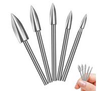 5Pcs Wood Carving Bits Set - Compatible with Dremel Rotary Tools,Universal 1/8" Shank